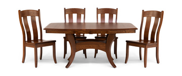Fort Knox Trestle Table With 4 Side Chairs