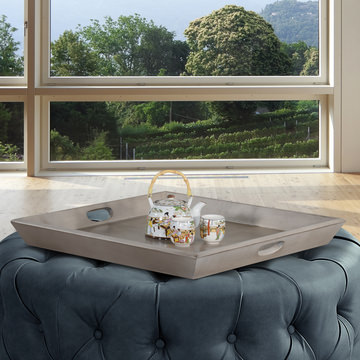 28″ Ottoman Tray - Warm Taupe