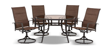 St. Croix 5 Piece Padded Patio Dining Set