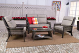 Baja Point 4 Piece Wicker Patio Set thumbnail 3