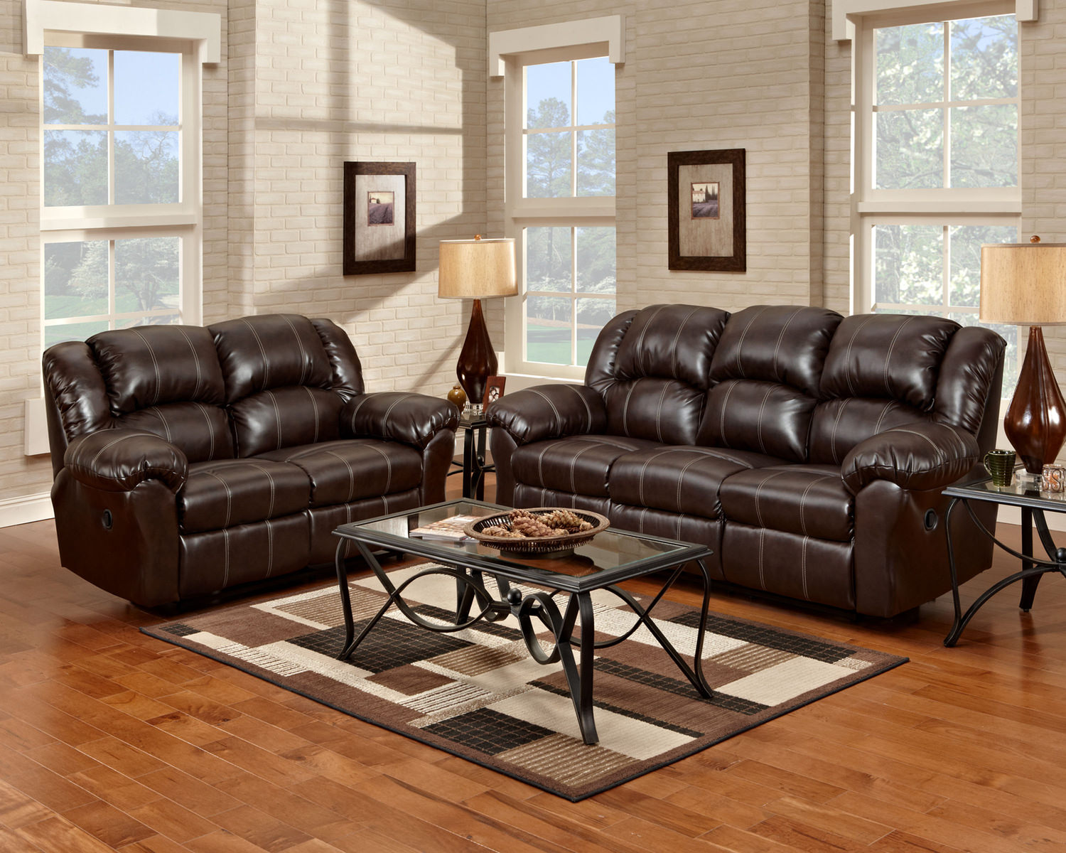 leather reclining sofa