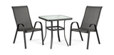 Park Avenue 3pc Bistro Dining Set - Grey thumbnail 1