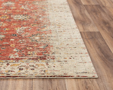Ovation Rust Border Area Rug - 8′0″ X 10′0″