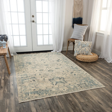Platinum Beige Teal Area Rug - 8′0″ X 10′0″