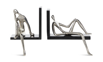 Aluminum And Marble Bookends