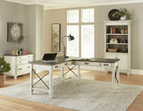 Astoria White Desk With Return thumbnail 2