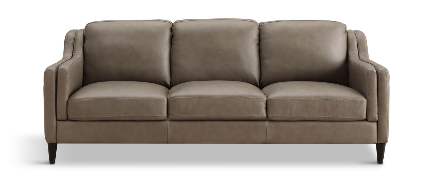 dino grey leather reclining sofa