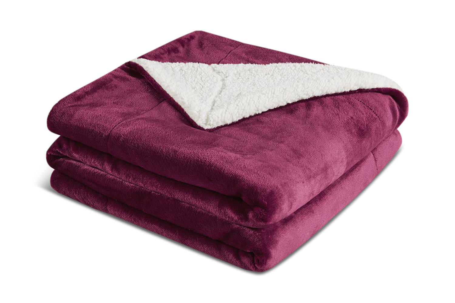 Burgundy Sherpa Throw HOM Furniture