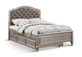 Chantilly Full Upholstered Bed - Silver thumbnail 2