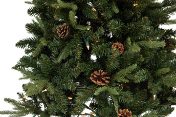 Silver Pine 5′ Artificial Christmas Tree With Clear Lights