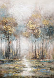 Mystic Gold Forest Canvas Art thumbnail 1