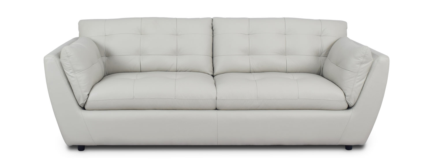 capri sofa in leather vanilla