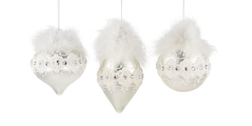 3 Piece Lacey Gem Ornament Set