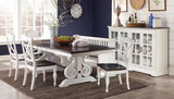 Carriage House Trestle Table With 4 Chairs And Pew bench thumbnail 5