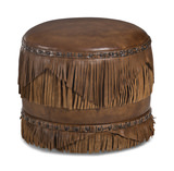 Margo Fringed Ottoman thumbnail 1