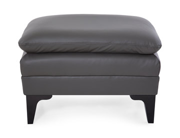 Balmoral Leather Ottoman - Rainstorm