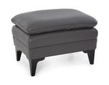 Balmoral Leather Ottoman - Rainstorm thumbnail 1