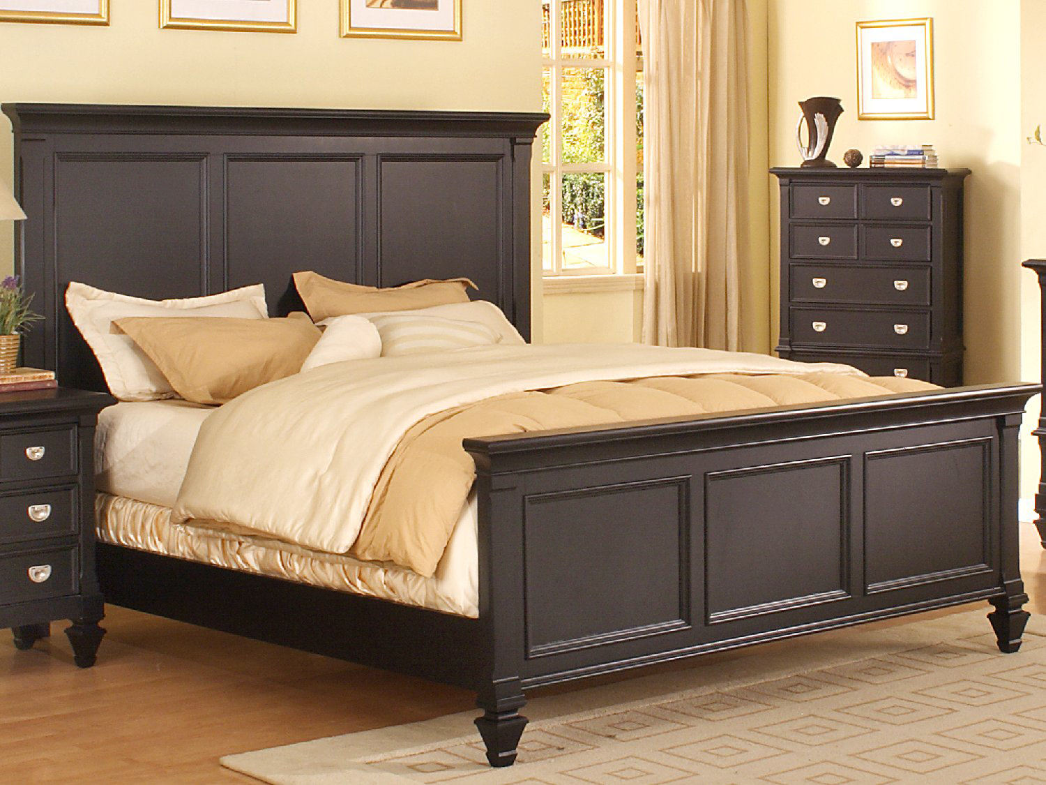 Summer Breeze Panel Bed By Thomas Cole Hom Furniture Summer Breeze Black Queen Panel Bed