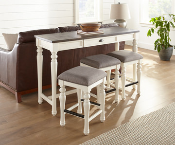 Dolson Sofa Bar Table With 3 Stools