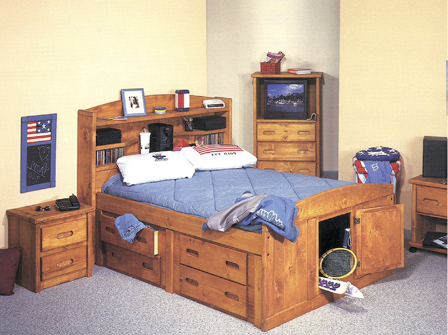 Bunkhouse Palomino Captains Bed With 1 Side Hom Furniture