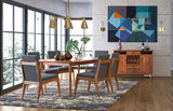 Tyler Modern Extension Table With 4 Upholstered Chairs thumbnail 6