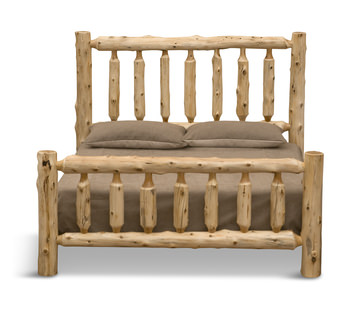 Cedar Log Queen Bed