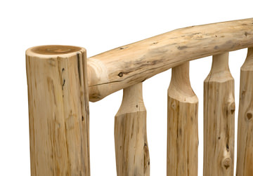 Cedar Log Queen Bed