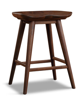 Walnut Grove Island with 3 stools