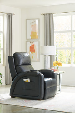 Jetson Zero Gravity Leather Power Recliner - Gunmetal