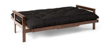 Kennedy Futon With 6″ Premium Mattress - Black Walnut