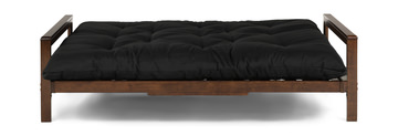 Kennedy Futon With 6″ Premium Mattress - Black Walnut