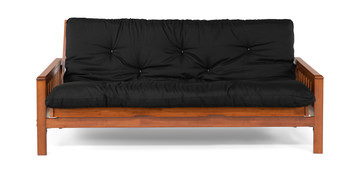 Trinity Futon With Mattress - 6″ Premium Black