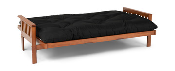 Trinity Futon With Mattress - 6″ Premium Black