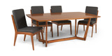 Tyler Modern Fixed Top Table With 4 Upholstered Chairs thumbnail 1