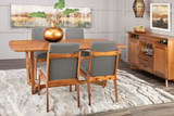 Tyler Modern Fixed Top Table With 4 Upholstered Chairs thumbnail 3