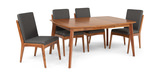 Tyler Modern Extension Table With 4 Upholstered Chairs thumbnail 1