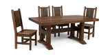 Lodge Barnwood Artisan Table with 4 Wooden Side Chairs thumbnail 1