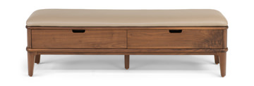 Walnut Grove Leather Bench