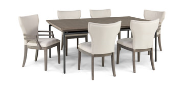 Sedona Rectangular Table With 4 side and 2 host chairs