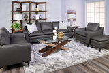 Balmoral Leather Ottoman - Rainstorm thumbnail 3