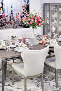 Sedona Rectangular Table With 4 side and 2 host chairs