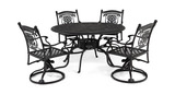 Turin 5 Piece Swivel Patio Dining Set thumbnail 1