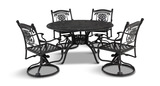 Turin 5 Piece Swivel Patio Dining Set thumbnail 3