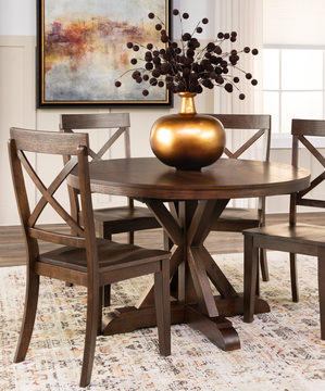 Picardy Round Extension Table With 4 Chairs