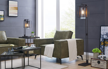 Silveny Art Glass Floor Lamp