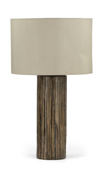 image Outdoor Lamp - Rustic Log Table Lamp
