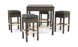 Vista Driftwood 5 Piece Patio Bar Set thumbnail 2