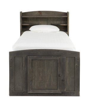 Bunkhouse Palomino Twin Captain Bed with 1 Side Storage - Driftwood