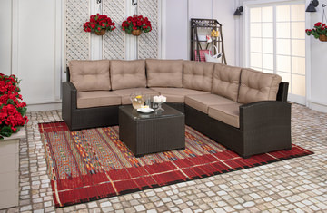 Marina Tribal Stripe Red 7′10″ X 9′10″ Area Rug