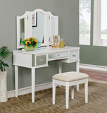 Frozen Vanity With Stool HOM Furniture